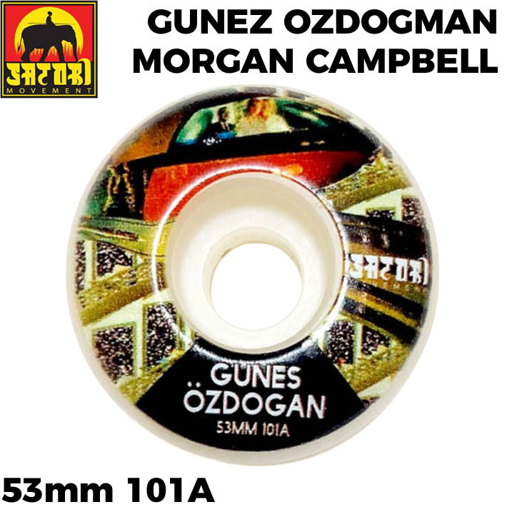 スケートボード ウィール SATORI MOVEMENT WHEEL サトリウィール [12] GUNEZ OZDOGAN MORGAN CAMPBELL GUEST ARTIST SERIES 101A 53mm サトリムーブメント ハードウィール SKATE BOARD 