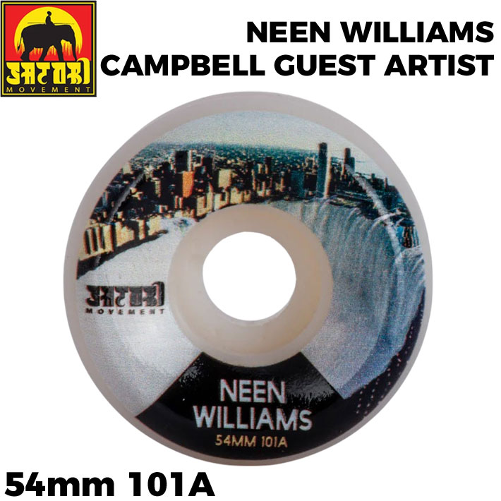 スケートボード ウィール SATORI MOVEMENT WHEEL サトリウィール [17] NEEN WILLIAMS CAMPBELL GUEST ARTIST SERIES 101A 54mm サトリムーブメント ハードウィール SKATE BOARD 