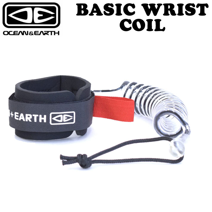 26 OCEAN&EARTH O&E オーシャンアンドアース BASIC WRIST COIL リストリーシュ ボディーボード サーフィン リーシュコード