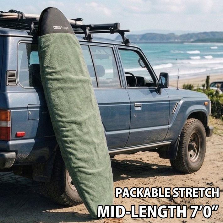 26 サーフボード ニットケース ミッドレングスボード用 7.0 FCS GO-Light Packable Stretch Midlength 7’0” パッカブル ストレッチカバー サーフィン