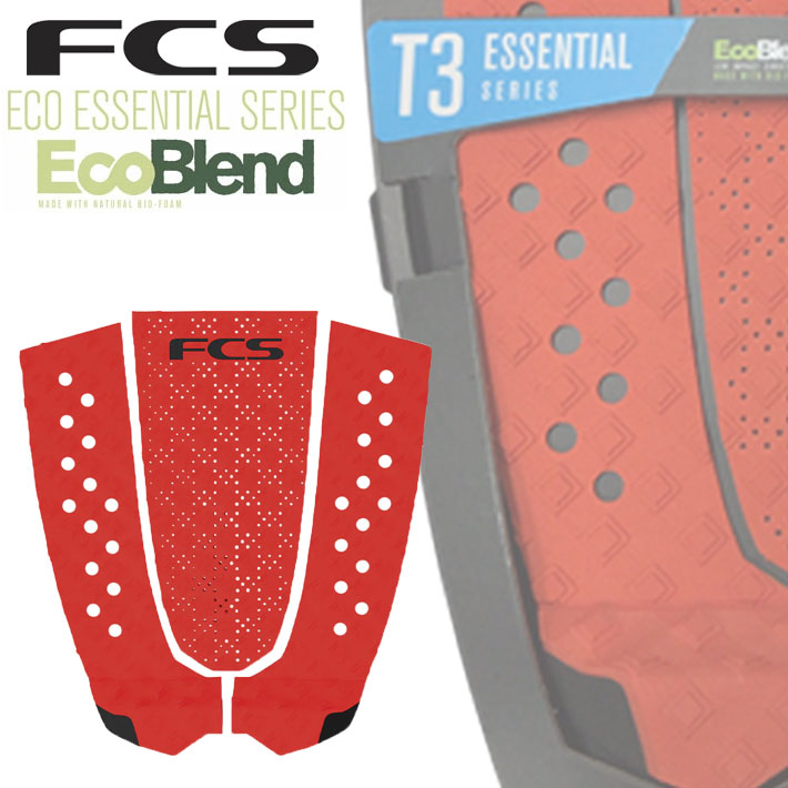 FCS エフシーエス デッキパッド [T-3] ECO サーフトラクション T3 3ピース 限定シリーズ サーフィンデッキ デッキパット 