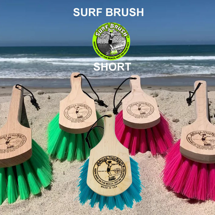 エクストラ SURF BRSH サーフブラシ ショート WOOD ウッドハンドル サーフィン アウトドア キャンプ ビーチ 砂 雪落とし  EXTRA