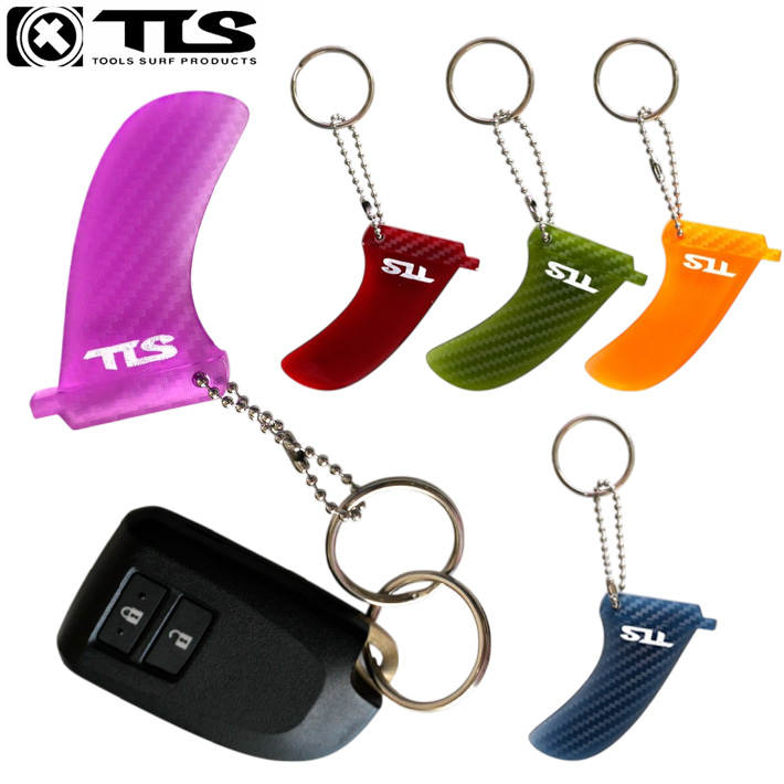 TOOLS ツールス TLS KEY CHAIN LONG BOARD FIN フィンキーホルダー サーフィン ファッション キーリングチェーン付き