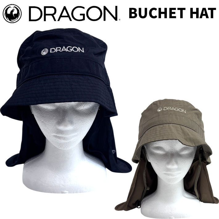 [メール便発送商品] DRAGON ドラゴン サンシェード バケットハット バケハ サーフキャップ SUNSHADE BUCKET HAT フェス キャンプ アウトドア 帽子 [UV対策特集]