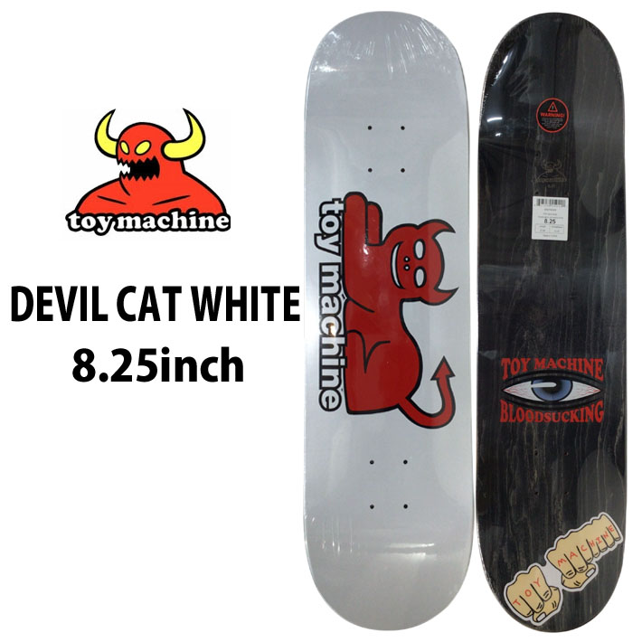 トイマシーン デッキ スケートボード DEVIL CAT WHITE [TM16] 8.25inch D1298