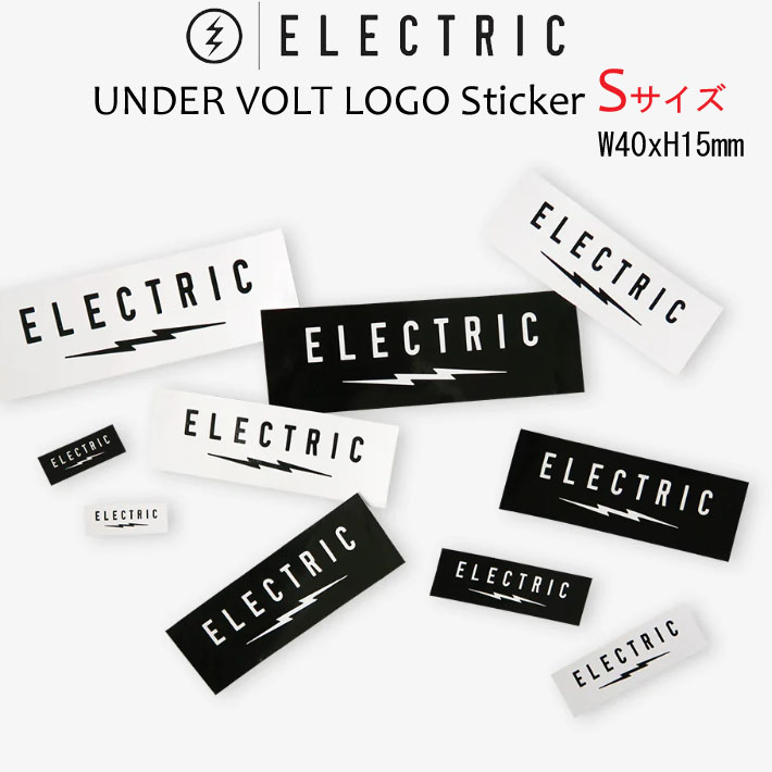 ELECTRIC エレクトリック ステッカー UNDER VOLT LOGO [Sサイズ] [37] [38] ラミネート加工 スノーボードステッカー ばら売り 1枚売り 