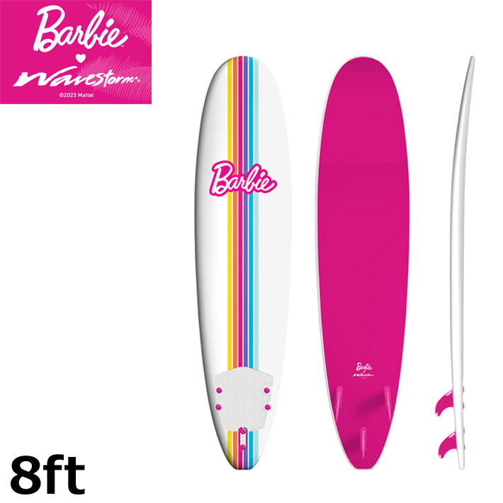 [在庫限り] Wavestorm ウェーブストーム サーフボード Barbie バービー Classic Surfboard シグネチャー [8’0”] ファンボード ソフトボード フィン デッキパッド リーシュコード 付属 TRI FIN [営業所留め送料無料]