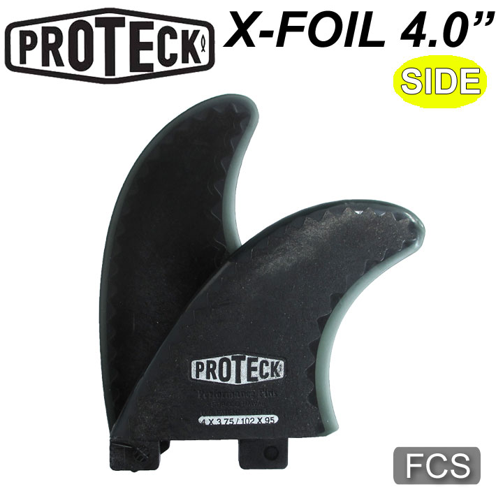 [PROTECK FIN プロテック フィン X-FOIL 4.0"" FCS [80A] サイドフィンセット エックスフォイル スタビライザー リアフィン クアッド