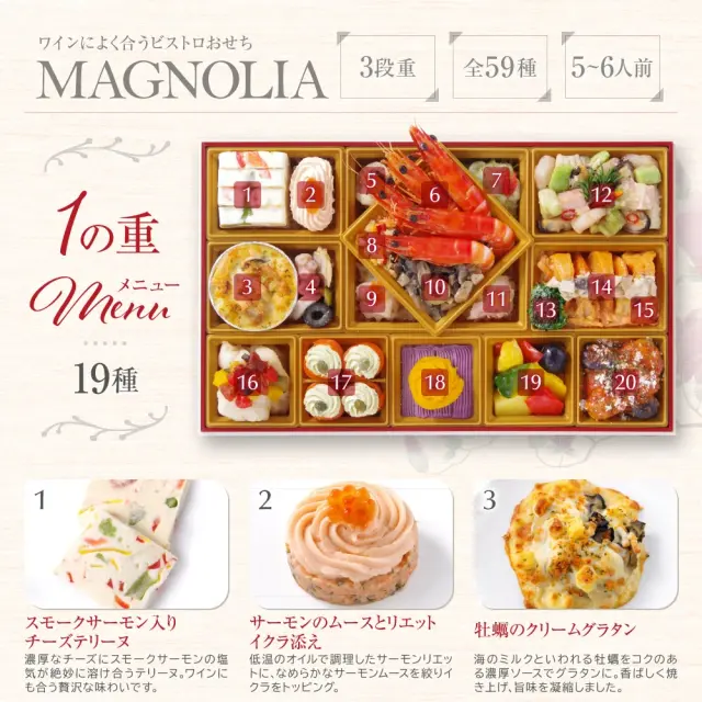 ワインによく合うビストロおせち「マグノリア4