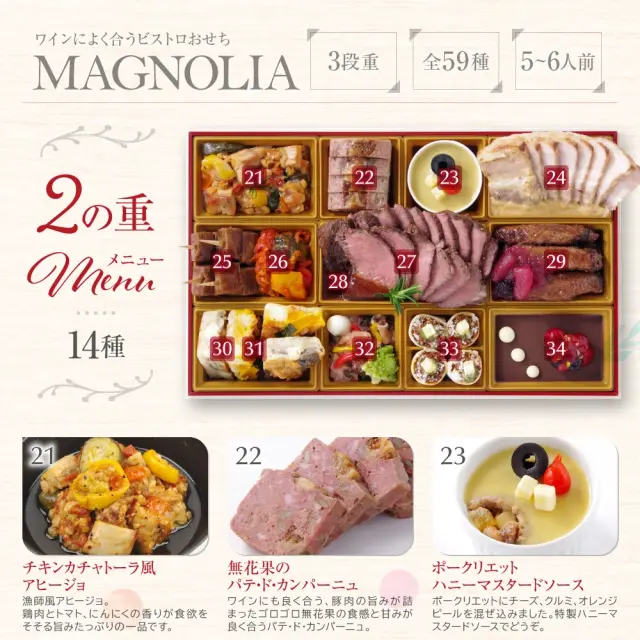 ワインによく合うビストロおせち「マグノリア7
