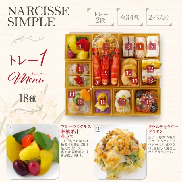 ワインによく合うビストロおせち「ナルシスsimple5