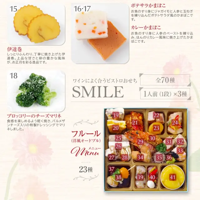 ワインによく合うビストロおせち「スマイル5