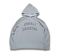 海千山千會 UNHALF DRAWING 【アンハーフ　ドローイング】 COLLEGE LOGO HOODIE