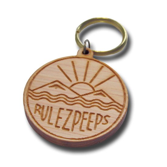 【クリックポスト】対応商品  rulezpeeps （ルールズピープス） 檜wood キーリング