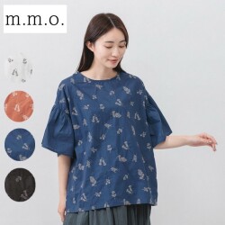 m.m.o 袖フレア刺しゅうブラウス clf8225m