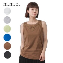 m.m.o 冷感天竺モチーフレースタンクトップ ctc4363m