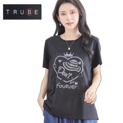 trube キラキラハート＆クラウンTシャツ n12-335m