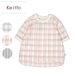 keitto ケイット チェック＆ストライプ柄Tブラウス kcks5255m