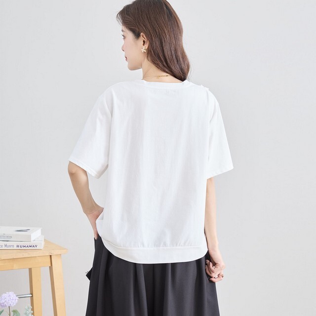 Liberty Printアーカイブフリル袖カットソー BPF01_CINQ01_NHKHX94160_560000