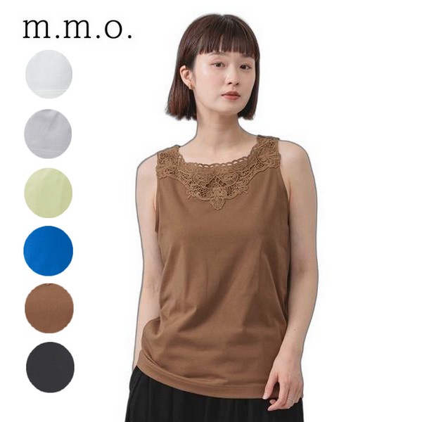 m.m.o 冷感天竺モチーフレースタンクトップ ctc4363m