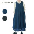 cloud nine クラウドナイン デニム布帛無地ワンピースエプロン nap1931m