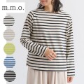 m.m.o ボートネック長袖ボーダーｔシャツ cic4297m