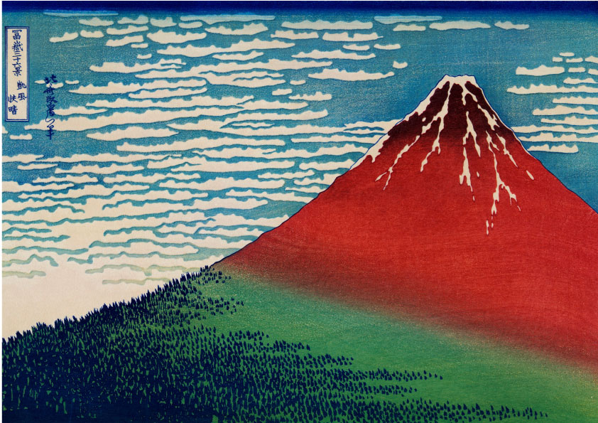 UK003　【葛飾北斎】　冨嶽三十六景　凱風快晴　 タイプC　W297mm×H210mm