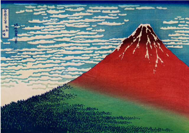 UK003　【葛飾北斎】　冨嶽三十六景　凱風快晴　 タイプC　W297mm×H210mm