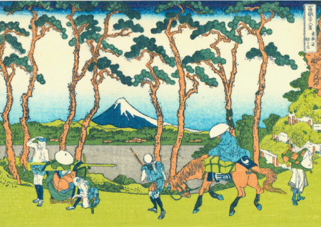 UK009　【葛飾北斎】　冨嶽三十六景　東海道程ヶ谷　 タイプC　W297mm×H210mm