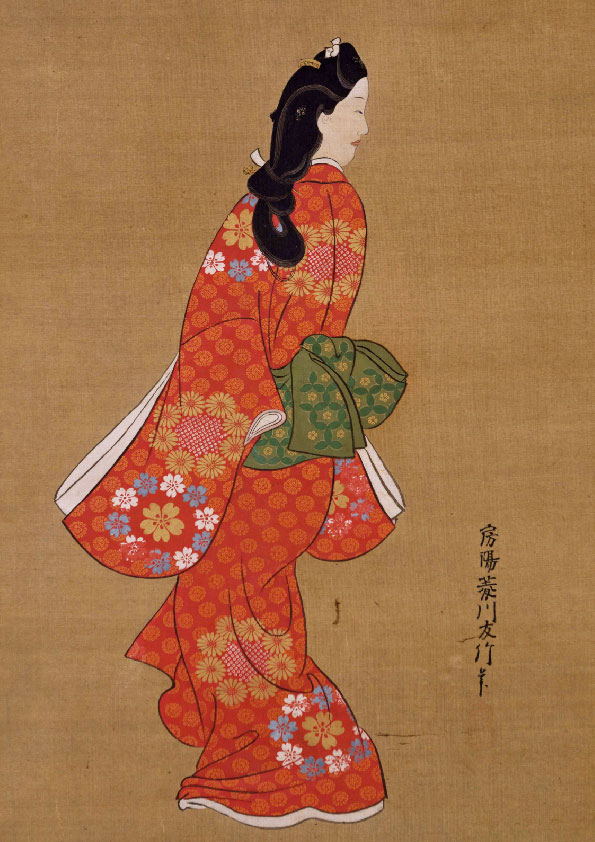 UK019　【菱川師宣】　見返り美人図(17世紀／江戸時代)　 タイプC　W210mm×H297mm