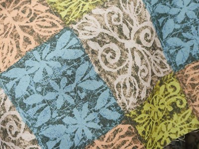 C/Raブロードタイル調プリント（ダークシアン） メイン