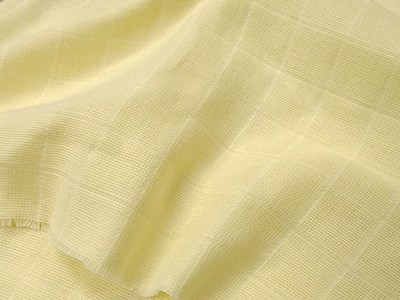 格子薄手ダブルガーゼ（シトリン） メイン4:3