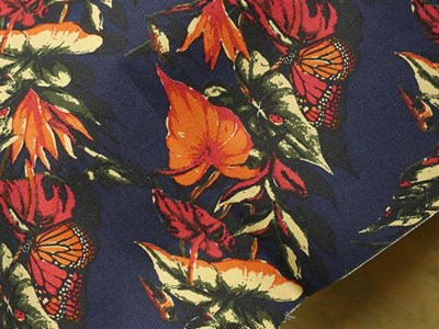 キャンバスストレッチボタニカル（ダークネイビー） メイン