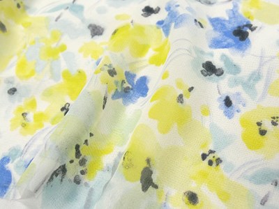 シフォン小花柄プリント（シトリン）