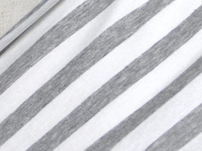 ボーダー天竺バイオシルケット（グレー） メイン