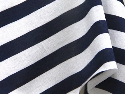 ボーダー天竺バイオシルケット（ネイビー） メイン