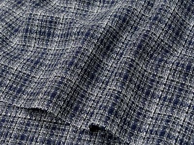 Pe中厚手先染めチェック（ダークネイビー） メイン4:3