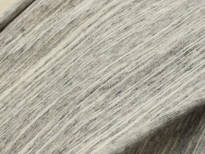 GALLBRATE 薄手カスリボーダー天竺（グレー） メイン