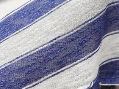 D.G Textile リネンボーダー天竺（インディゴ） メイン