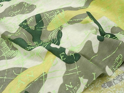 強撚天竺カモ柄PT（イエローグリーン） メイン