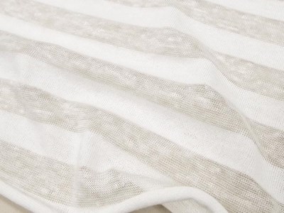 シアーリネンボーダー天竺（アイボリー） メイン4:3