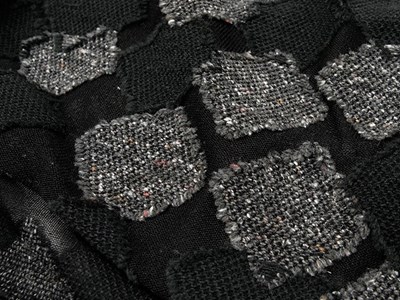 オパール幾何柄ウールネット（ブラック） メイン4:3