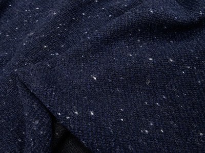 厚手ネップウール混ニット（ダークネイビー） メイン4:3
