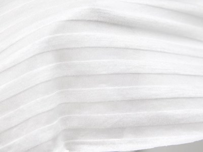 薄手透かしボーダー天竺（ホワイト） メイン