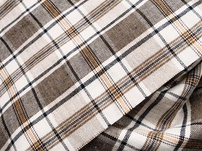 C先染めチェックネル（ブラウン） メイン4:3