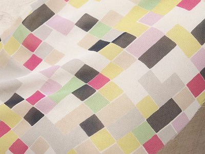 シフォンモザイクプリント（イエロー） メイン4:3