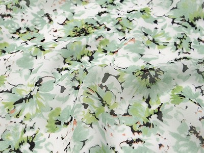 シフォン花柄プリント（ライトグリーン） メイン4:3