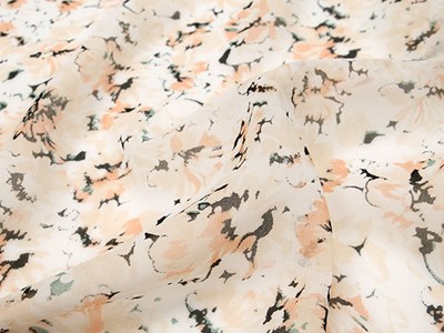 シフォン花柄プリント（オレンジ） メイン4:3