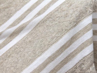 tessitura PANDA リネンレーシージャガードボーダー（ベージュ） メイン