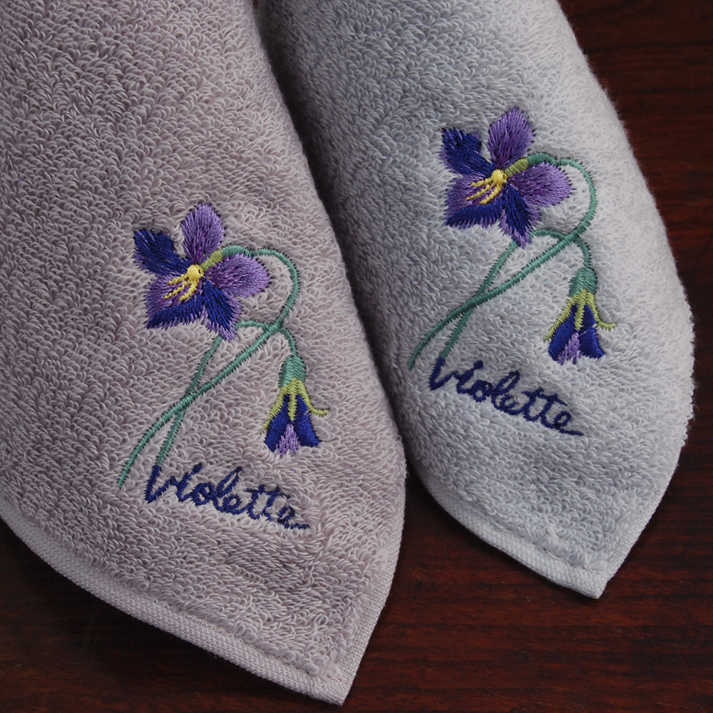 スミレのミニタオル